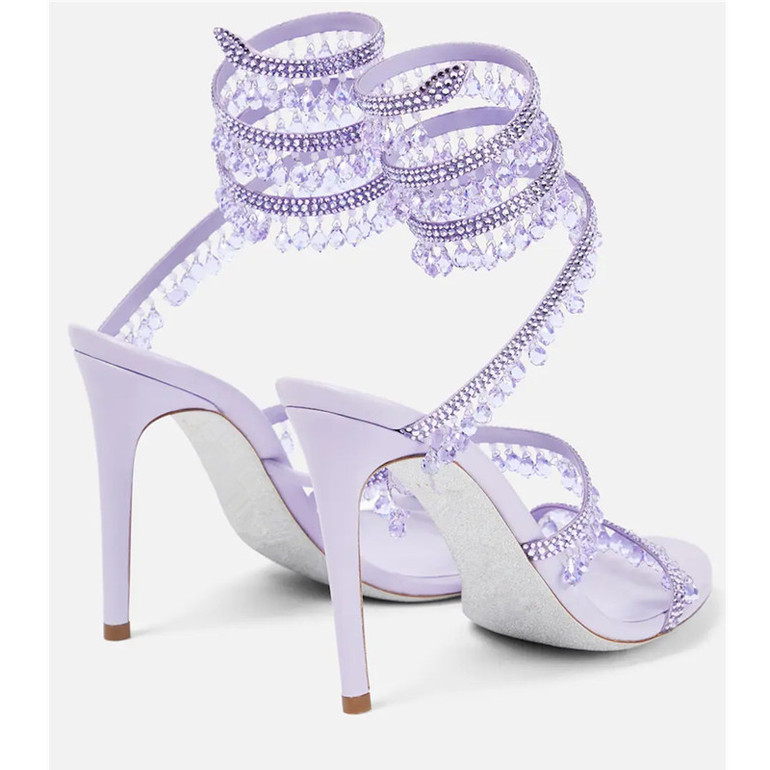 Serpentina Crystal Silk Sandals