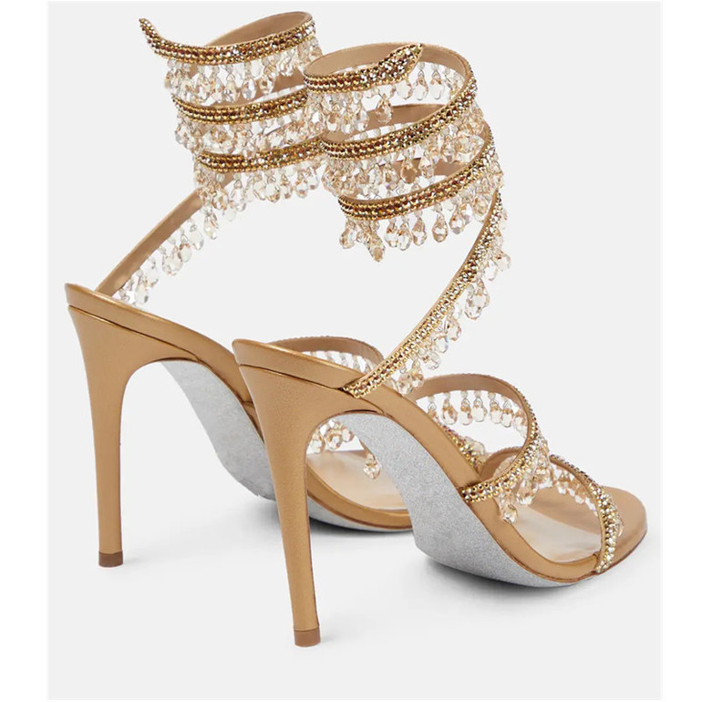 Serpentina Crystal Silk Sandals