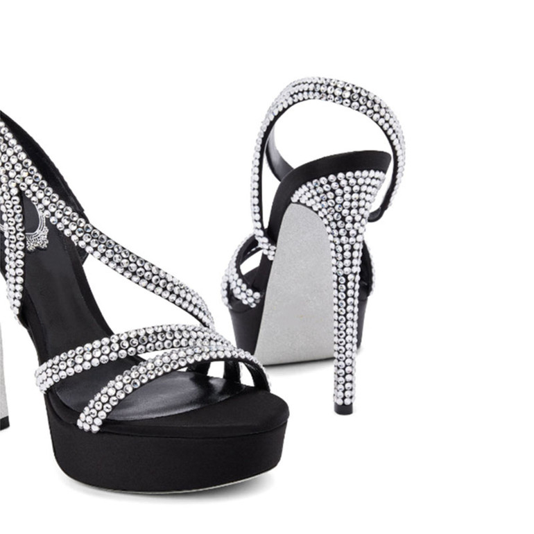 Crystal Halo Slingback Sandals