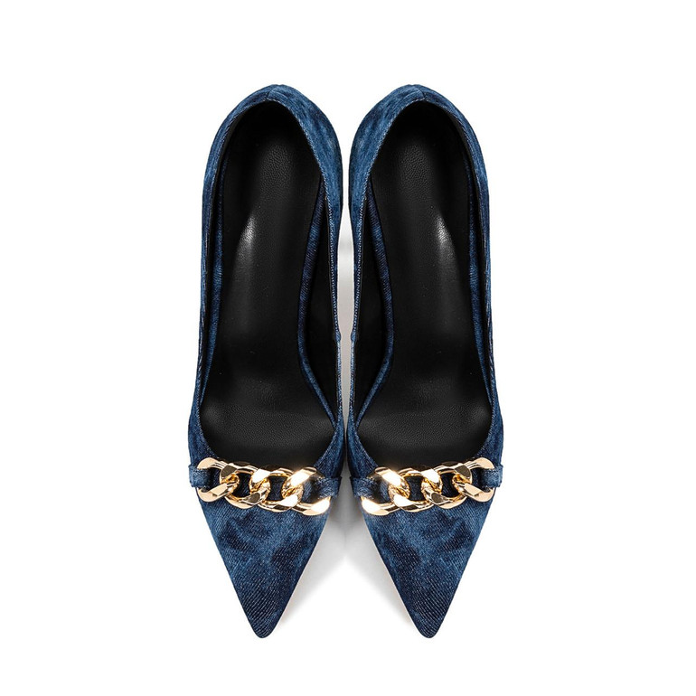 Grrly Grrls Indigo Chainpoint Heels 
