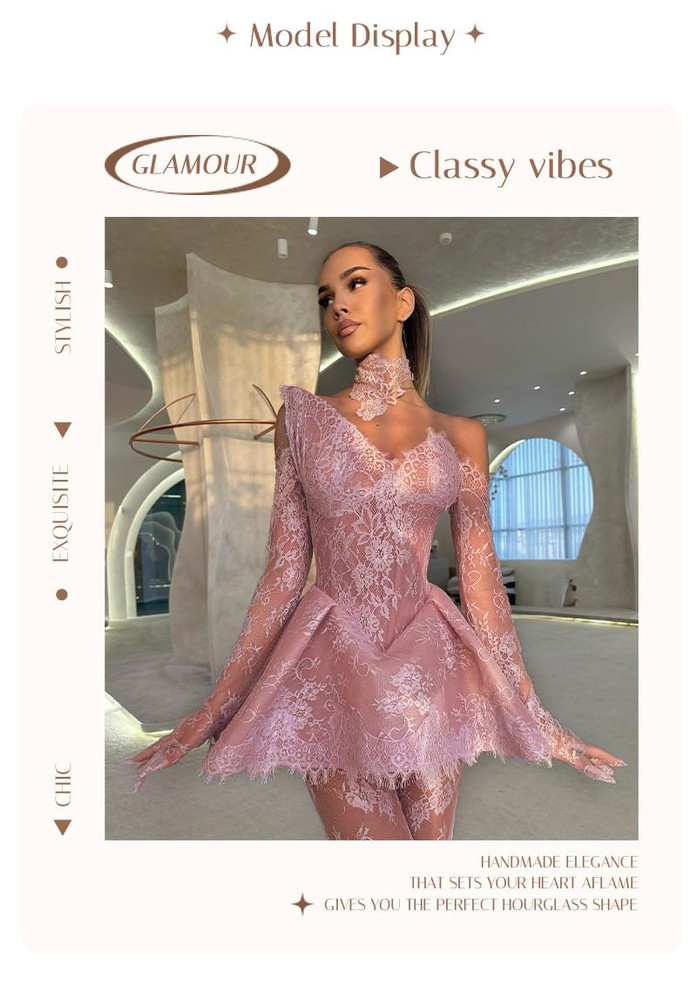 Grrly Grrls Lace Illusion Gown 