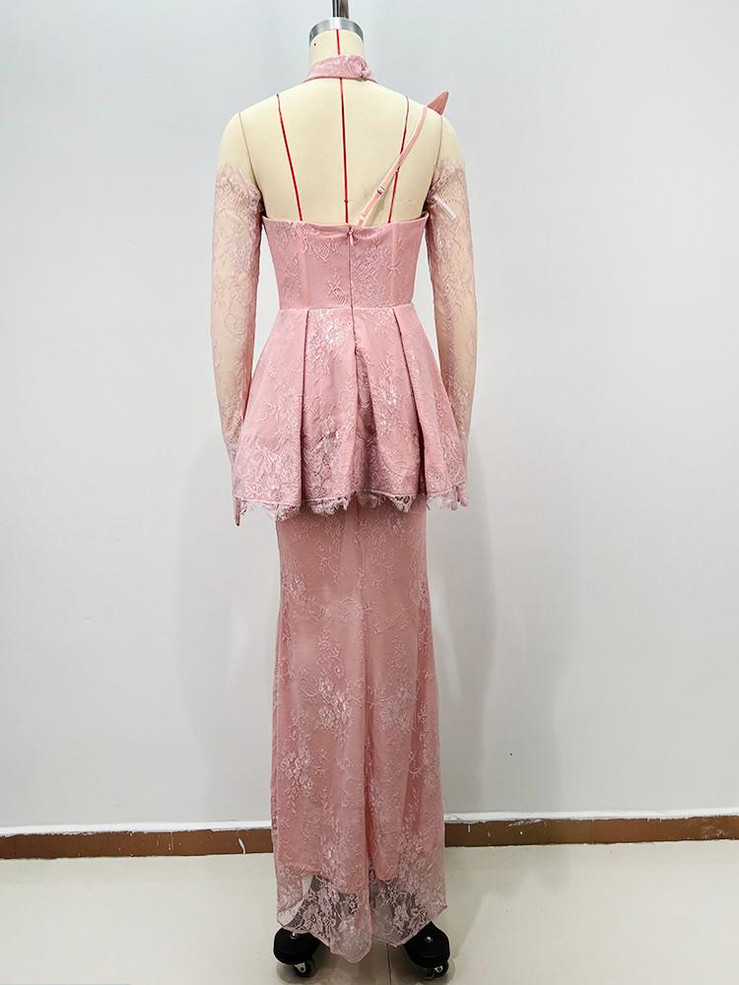 Grrly Grrls Lace Illusion Gown 