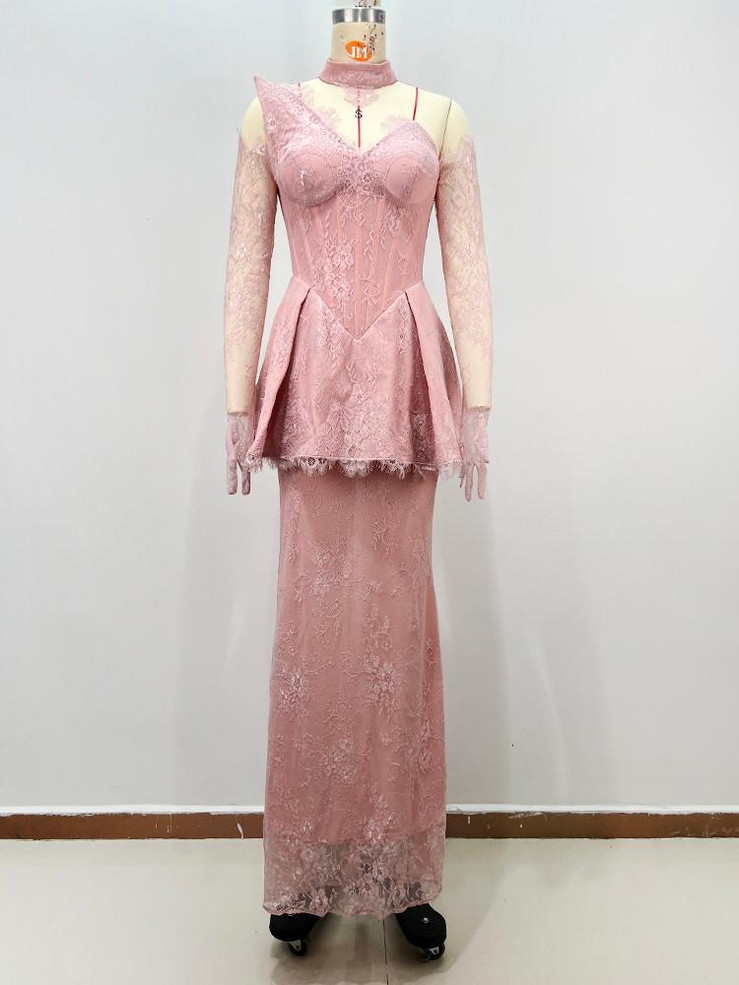 Grrly Grrls Lace Illusion Gown 