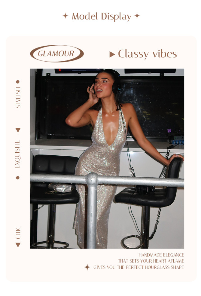 Linear Void Midi Dress