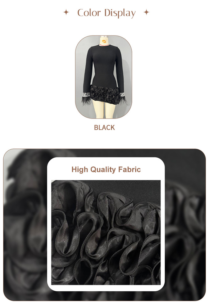 Tethered Plume Mini Dress