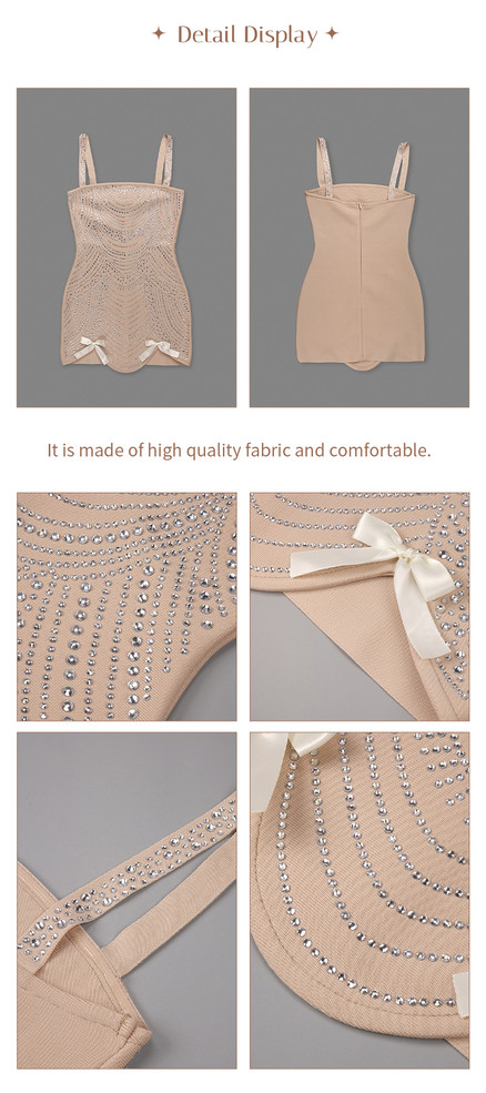 Lattice Glint Mini Dress