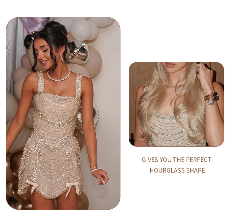 Lattice Glint Mini Dress