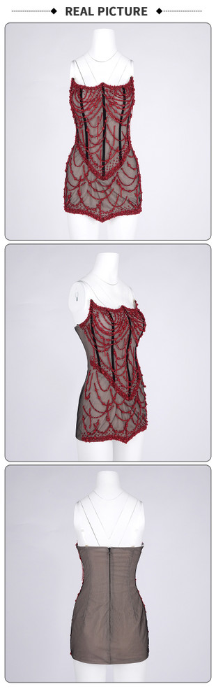 Infra-Red Corset Mini Dress