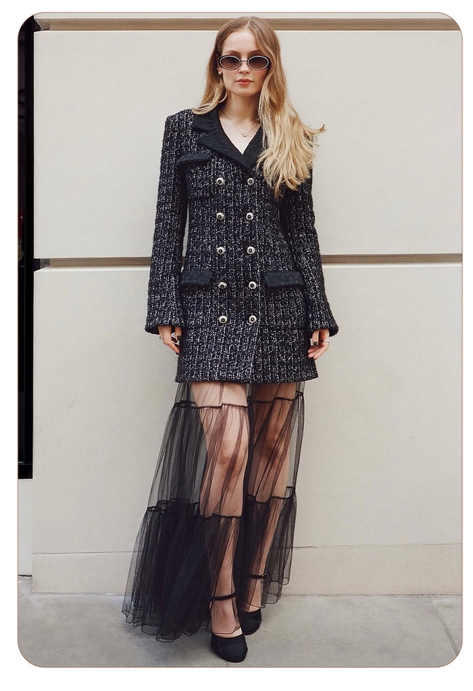 Tweed Blazer Dress Set 