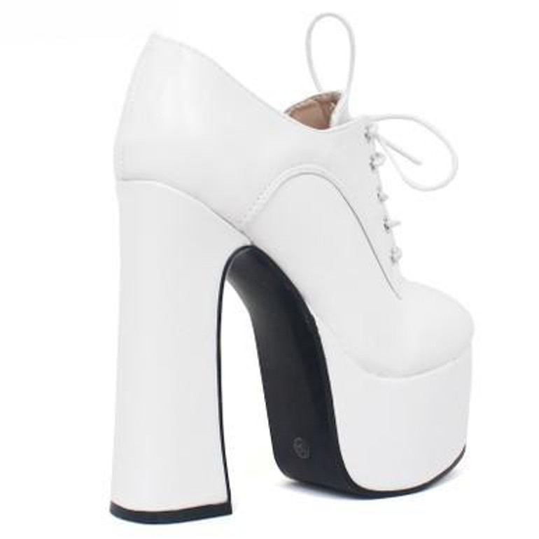 Grrly Grrls Laced Chunky Block Heel Platform Shoes  