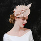 Grrly Grrls Sinamay Loop Veil & Feather Fascinator 