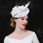 Grrly Grrls Sinamay Loop Veil & Feather Fascinator 