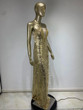 Grrly Grrls Sequined Mirror Gold Maxi Dress 