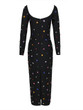 Grrly Grrls Multi-colored Crystal Midi Dress 