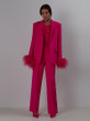 Grrly Grrls Noir Feathered Pant Suit 