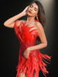 Grrly Grrls Fiery Feather Sequin Mini Dress 