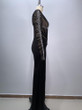 Grrly Grrls Onyx Pearl V-Neck Ruched Maxi Dress  