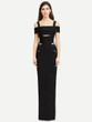 Grrly Grrls Midnight Allure Hollow-Out Maxi Dress 
