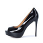 Grrly Grrls Gleam Patent Peep-Toe Platform Heels 