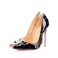 Grrly Grrls Printed Leather Pointed Toe Stilettos 