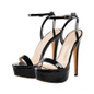 Grrly Grrls Glossy Platform Open-Toe Stilettos 