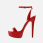 Grrly Grrls Glossy Platform Open-Toe Stilettos 