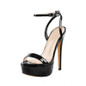 Grrly Grrls Glossy Platform Open-Toe Stilettos 