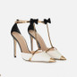 Grrly Grrls Bow Accent Mixed Color T-Strap Stilettos 