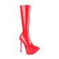 Grrly Grrls Elastic Microfiber Platform Boots  