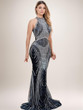 Grrly Grrls Midnight Sparkle Sequin Mesh Gown 