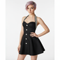 Starlight Elegance Backless Halter Dress