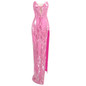  Luminous Allure Strapless Sequin Gown 