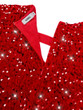  Red Velvet Sequin Plus Size Gown 