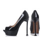  Julien Peep-Toe Leather Pumps 