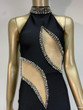  Midnight Crystal Mesh Gown  