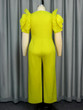  Roselight V-Neck Beaded Jumpsuit 