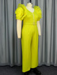  Roselight V-Neck Beaded Jumpsuit 