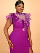 Crimson Amethyst Dress — Plus Size 