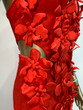 Crimson Petal Gown 
