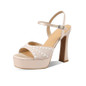 Grrly Grrls Silver Crest Platform Sandals 
