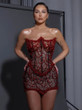 Infra-Red Corset Mini Dress