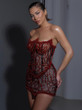 Grrly Grrls Infra-Red Corset Mini Dress 