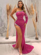 Grrly Grrls  One Shoulder Mesh Sequined Dress 
