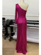 Grrly Grrls  One Shoulder Mesh Sequined Dress 