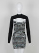 Grrly Grrls Turtleneck Beaded Black Mini Dress 