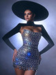 Grrly Grrls Turtleneck Beaded Black Mini Dress 