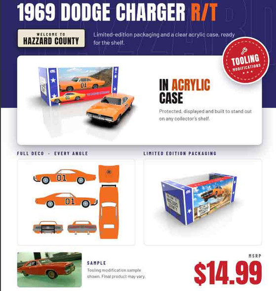 GL-30633 1:64 1969 Dodge Charger R/T Limited Edition - PK 12 $135.00