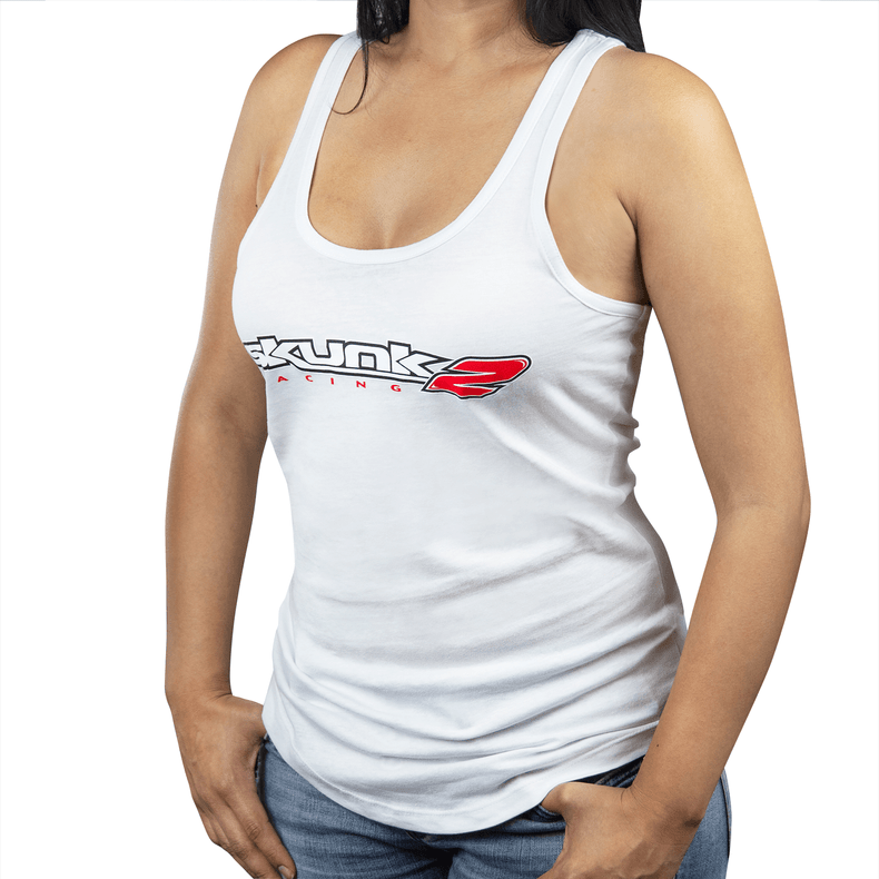 Ladies Go Faster Tank Top Medium - White