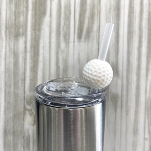 Golf Ball Straw Topper Golf Ball Straw Topper