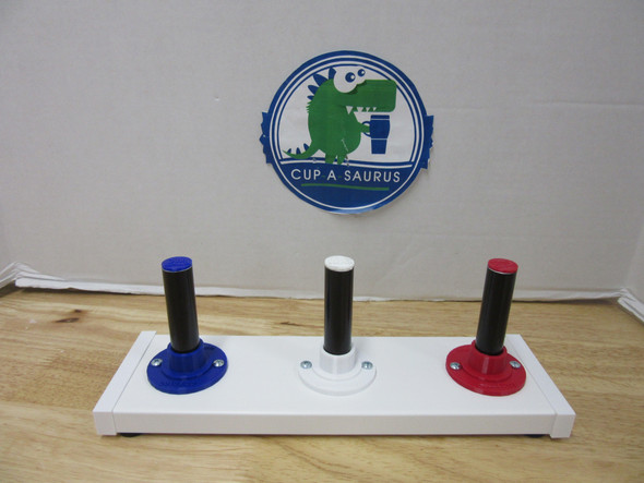 Dino Foot Drying Stand - 3 Station - RED WHITE AND BLUE - Krafty Kow Supplies Co